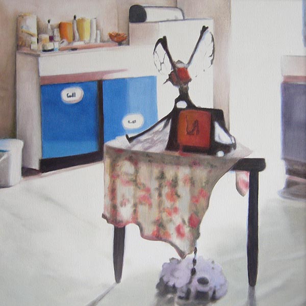 Küche 2007,Öl Lw., 60x60cm