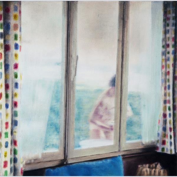 Voyeur 2004, Öl Lw.,40x40cm